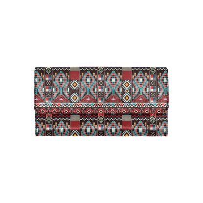 Tribal Aztec Indians native american Women's Trifold Wallet