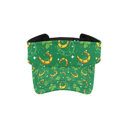 Shamrock With Horse Shoes Print Design LKS305 Unisex Sun Visor