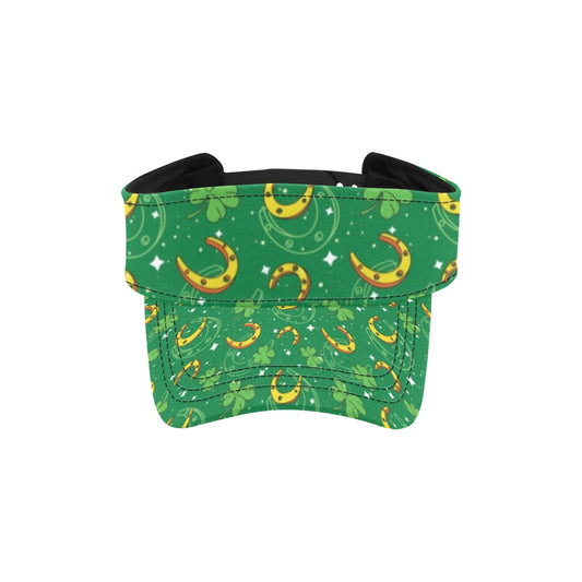 Shamrock With Horse Shoes Print Design LKS305 Unisex Sun Visor
