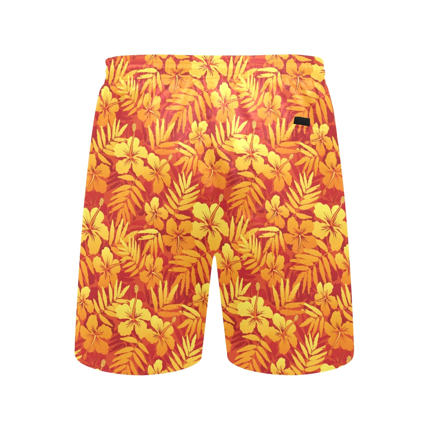 Hibiscus Summer Print Design LKS302 Men's Swim Trunks Beach Shorts