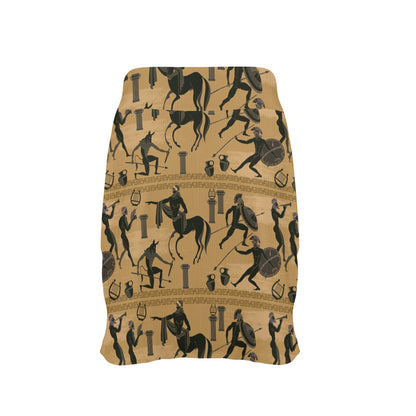 Ancient Greek Statue Print Design LKS304 17" Golf & Pickleball Skort with Pockets