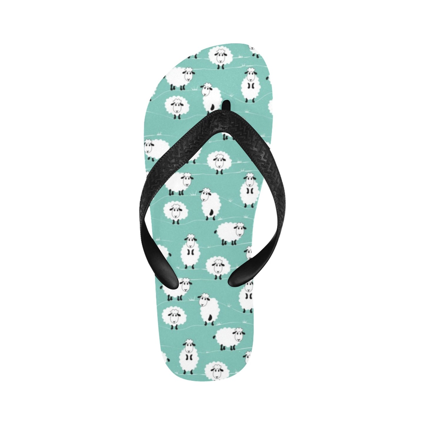 Sheep Print Design LKS404 Flip Flops