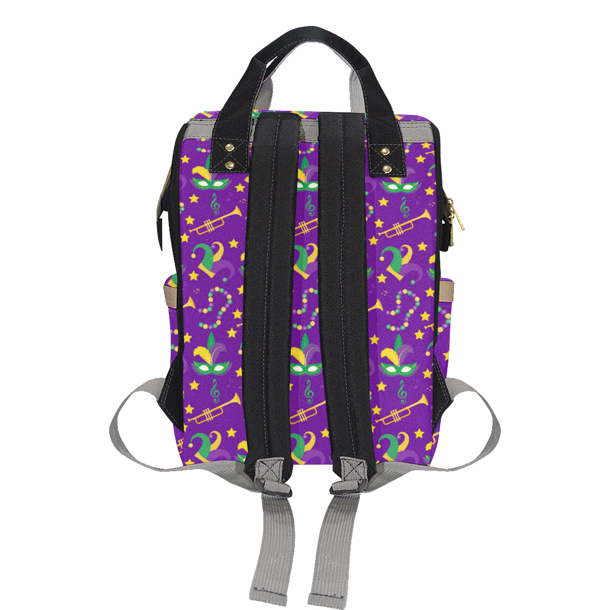 Mardi Gras Pattern Print Design 06 Diaper Bag Backpack