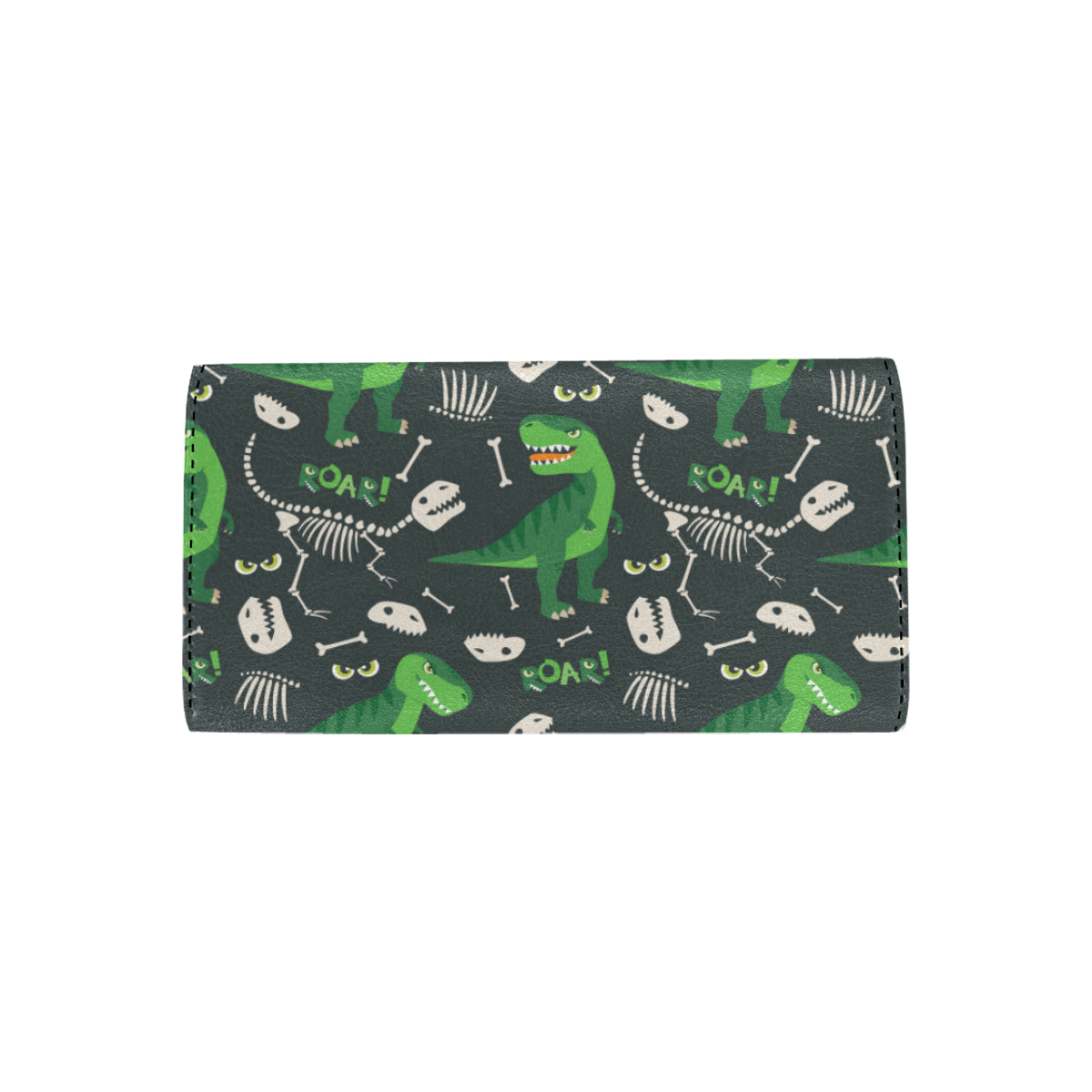 T Rex Pattern Print Design A05 Women's Trifold Wallet