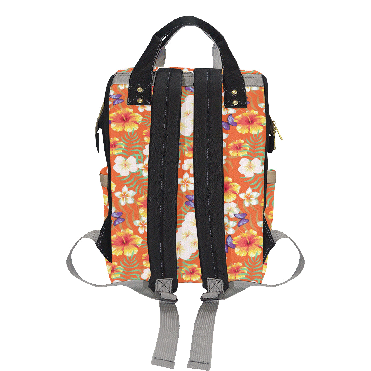 Tropical Flower Pattern Print Design TF027 Diaper Bag Backpack
