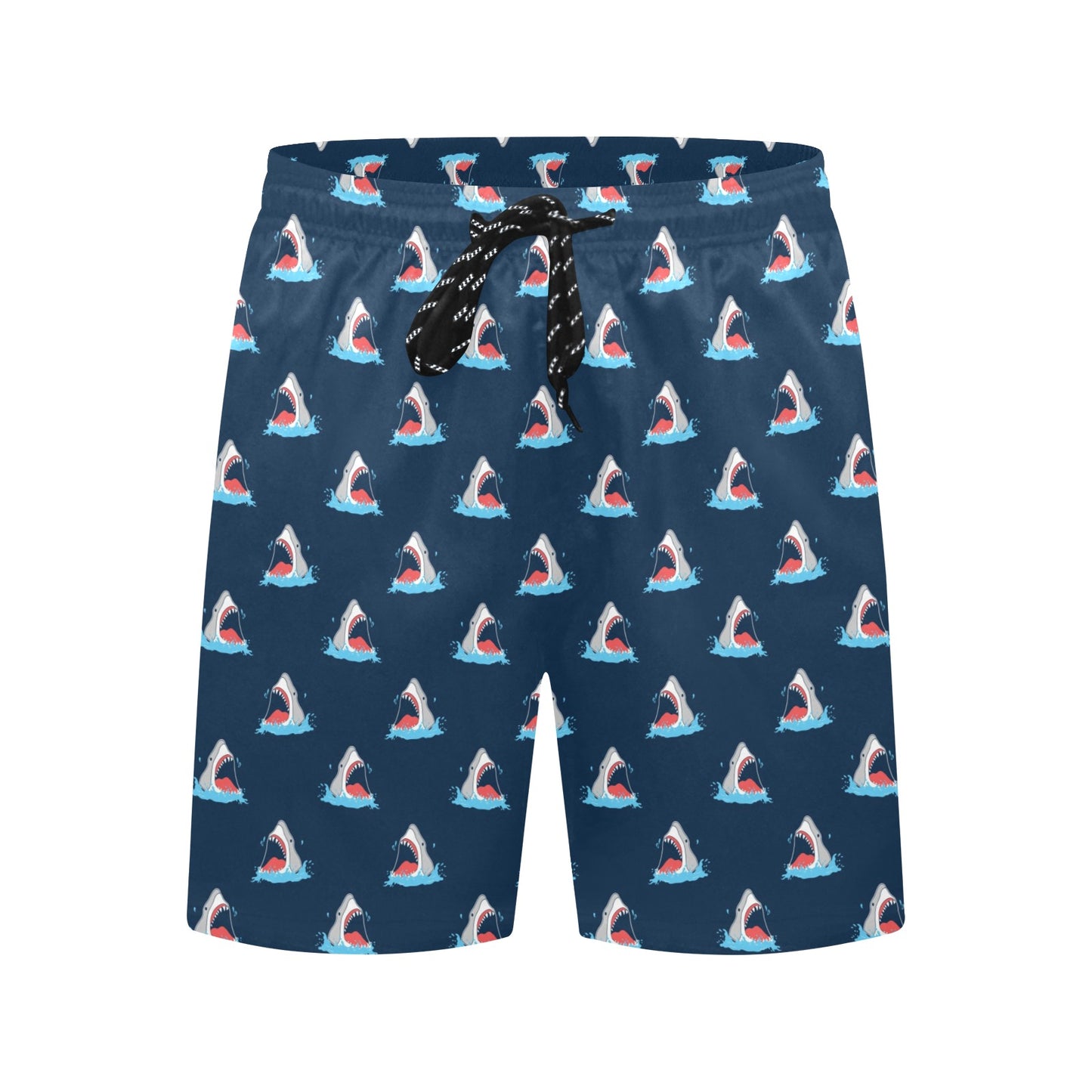 Shark Print Design LKS3010 Men's Swim Trunks Beach Shorts