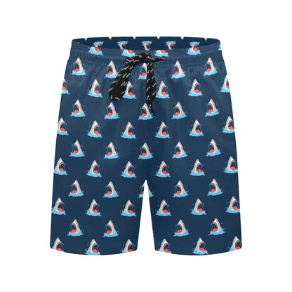 Shark Print Design LKS3010 Men's Swim Trunks Beach Shorts