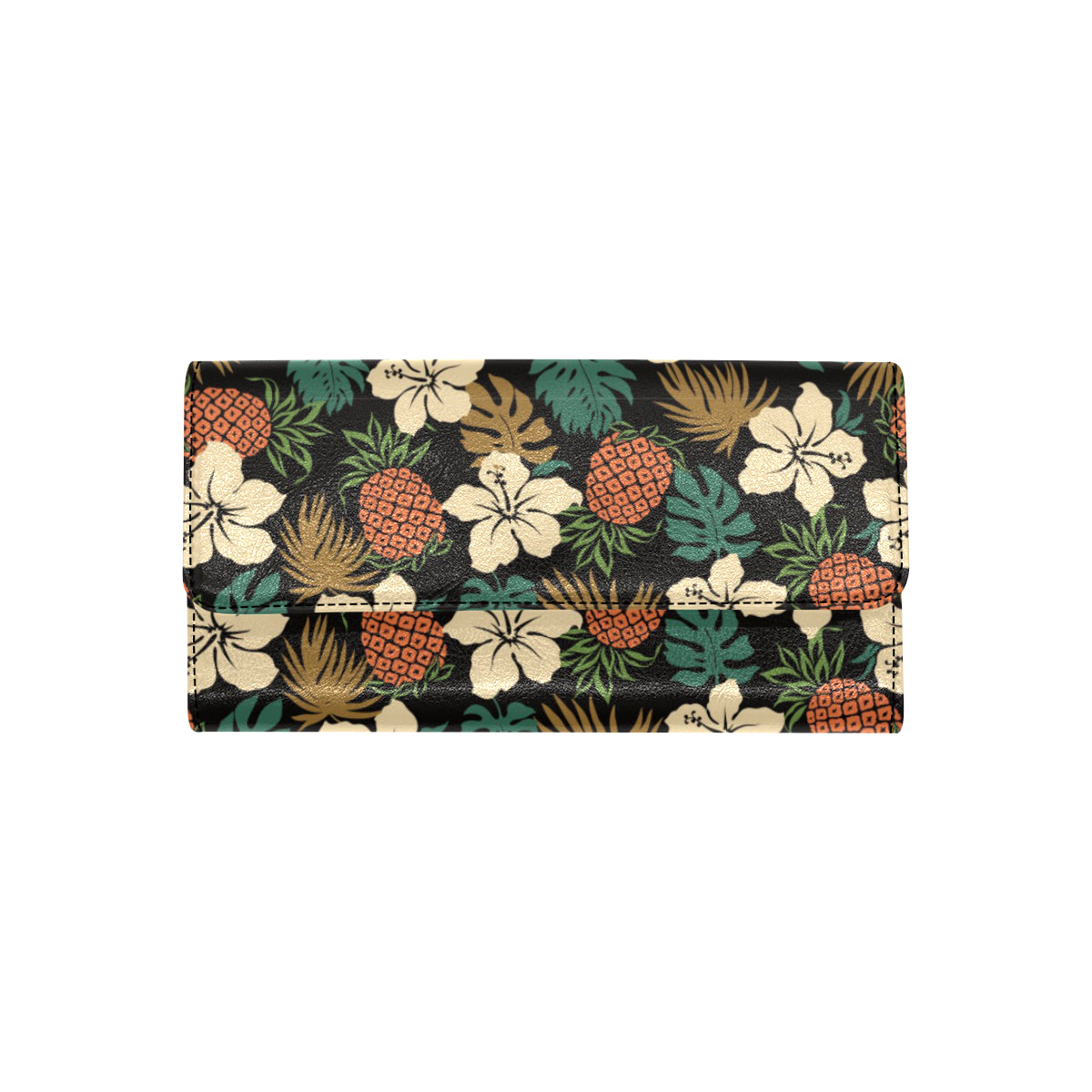 Hawaiian Themed Pattern Print Design H08 Women's Trifold Wallet