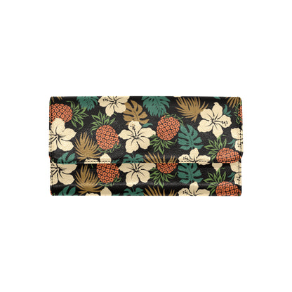 Hawaiian Themed Pattern Print Design H08 Women's Trifold Wallet