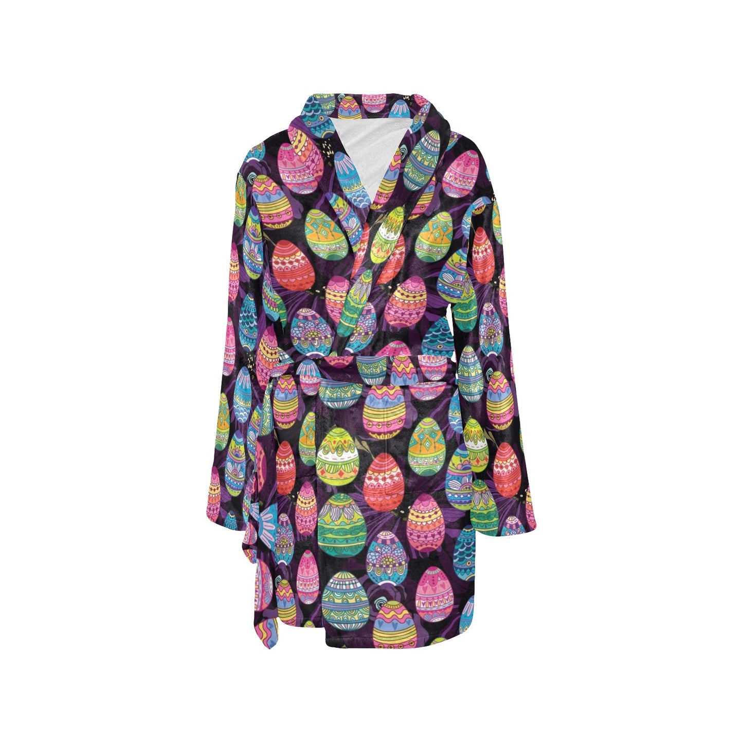 Easter Eggs Pattern Print Design RB08 Women's Fleece Robe