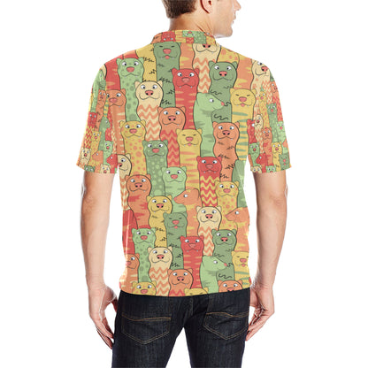 Ferret Pattern Print Design 01 Men Polo Shirt