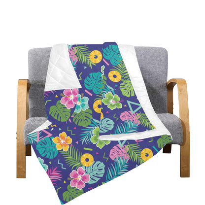 Hawaiian Themed Pattern Print Design H014 Premium Quilt