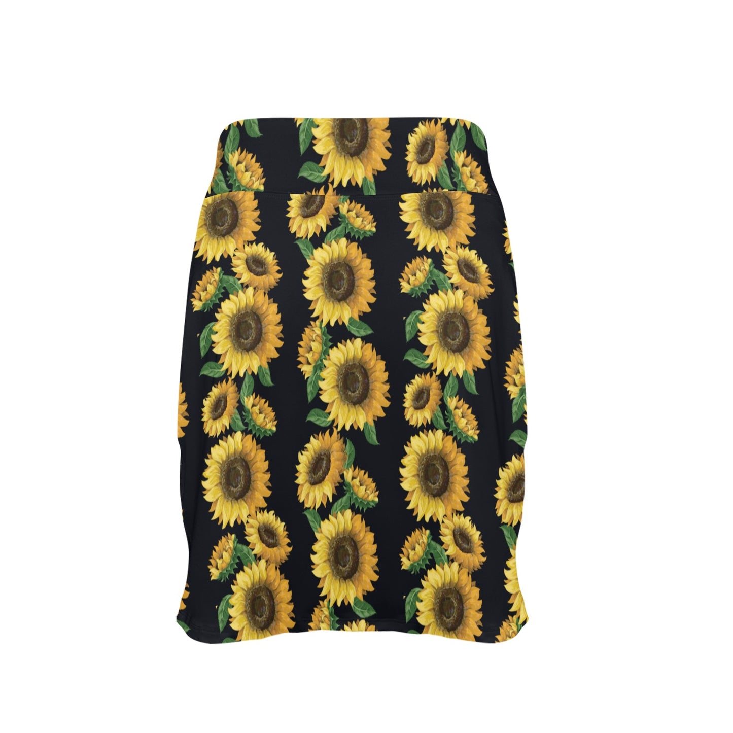 Sunflower Print Design LKS306 17" Golf & Pickleball Skort with Pockets