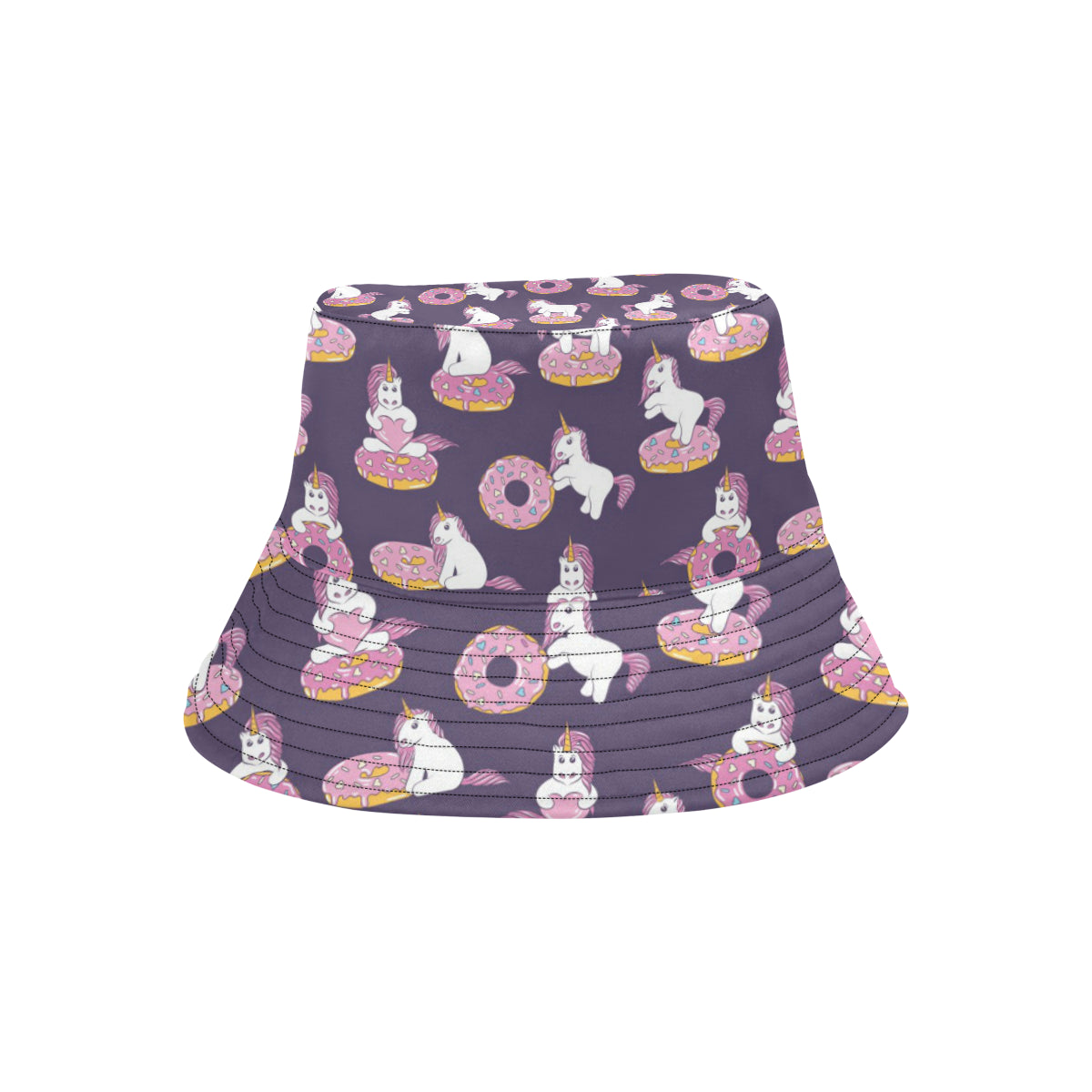 Donut Unicorn Pattern Print Design DN011 Unisex Bucket Hat