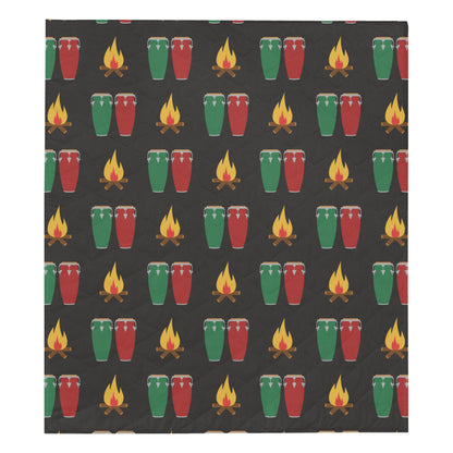 Conga Pattern Print Design 01 Premium Quilt