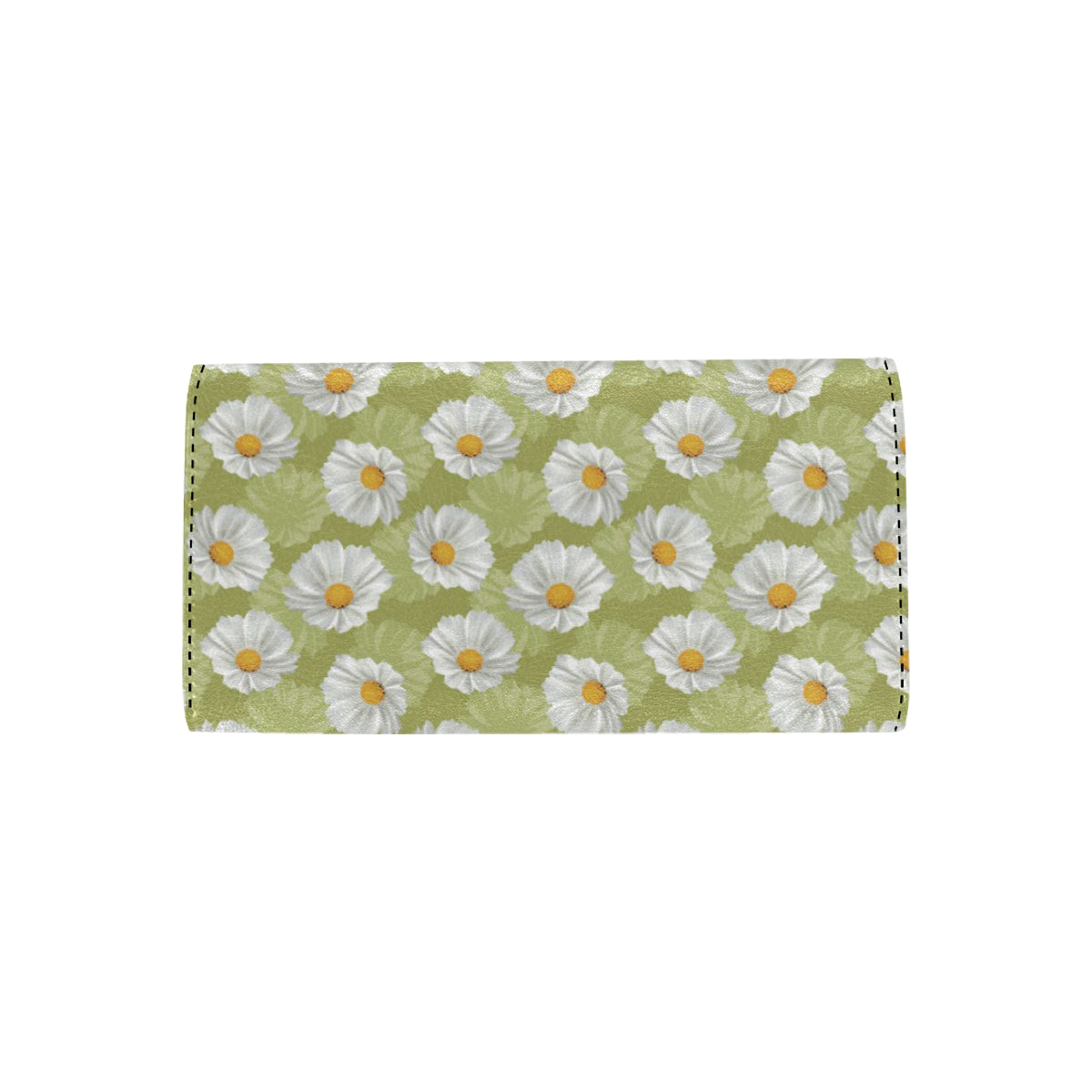 Daisy Pattern Print Design DS06 Women's Trifold Wallet