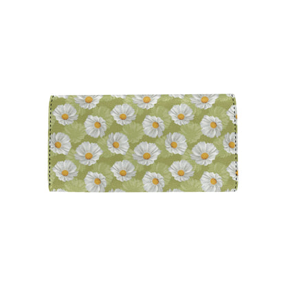 Daisy Pattern Print Design DS06 Women's Trifold Wallet