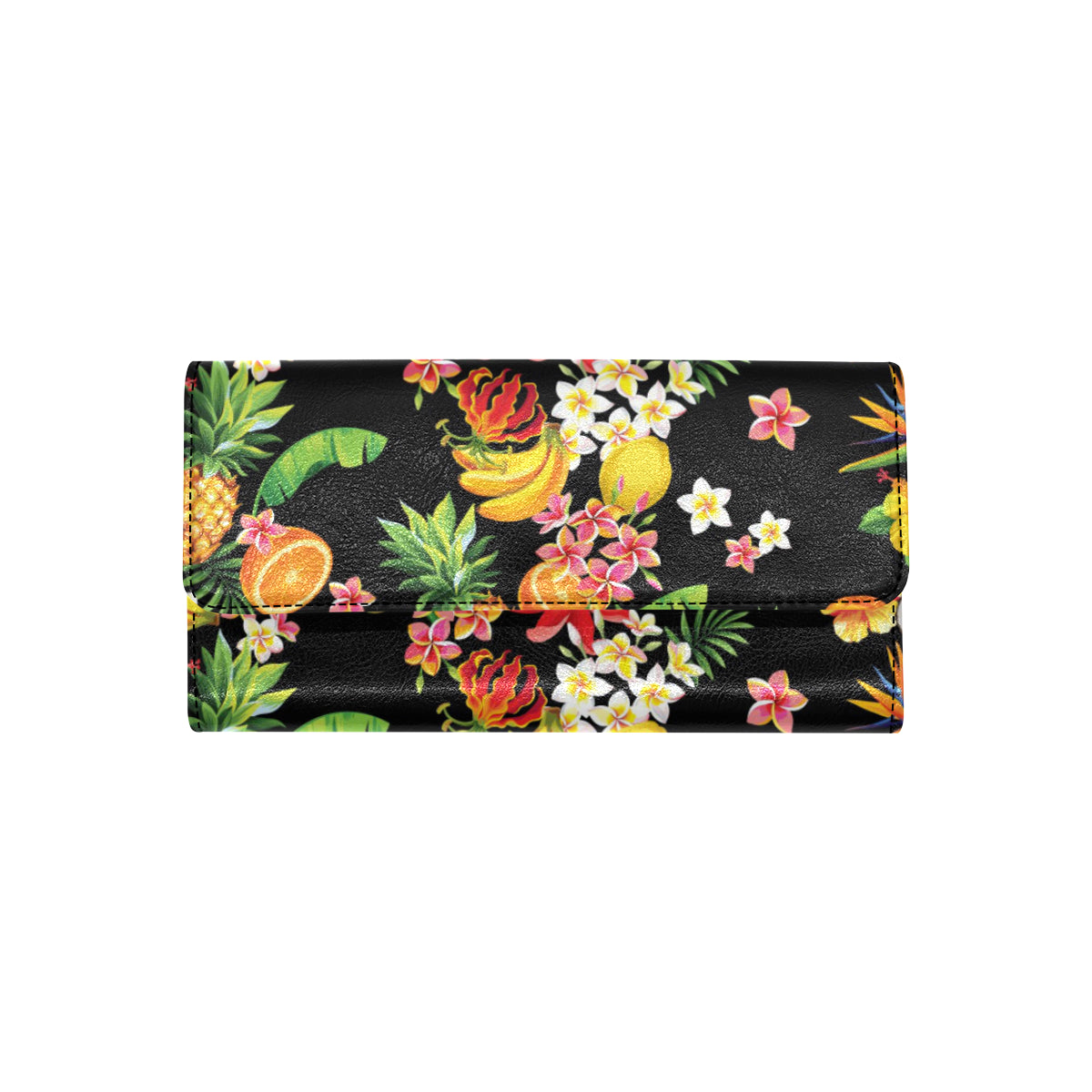 Tropical Fruits Pattern Print Design TF02 Women's Trifold Wallet
