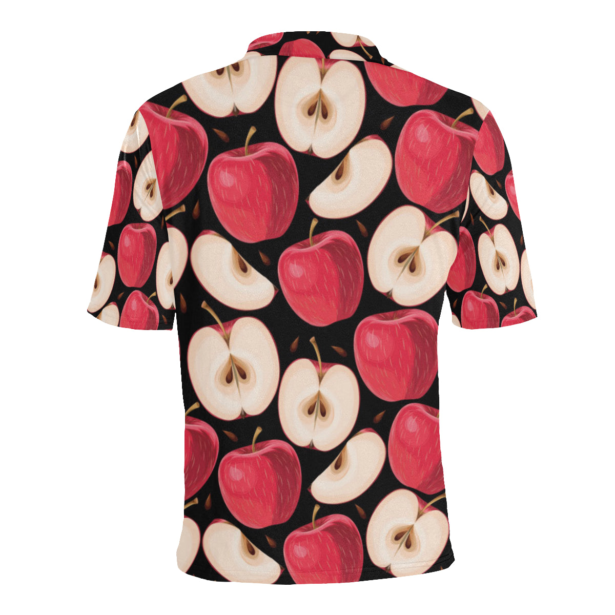 Apple Pattern Print Design AP02 Men Polo Shirt