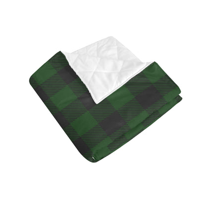 Buffalo check Green Pattern Print Design 02 Premium Quilt