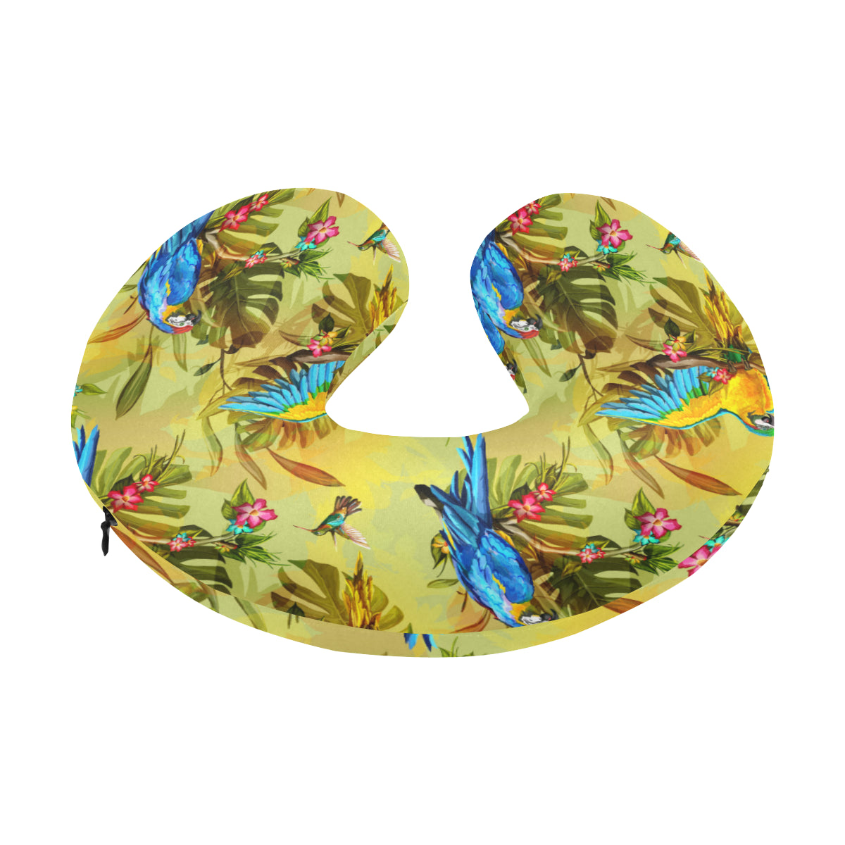 Parrot Pattern Print Design A02 U-Shaped Travel Neck Pillow