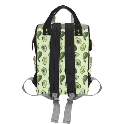 Avocado Pattern Print Design 02 Diaper Bag Backpack