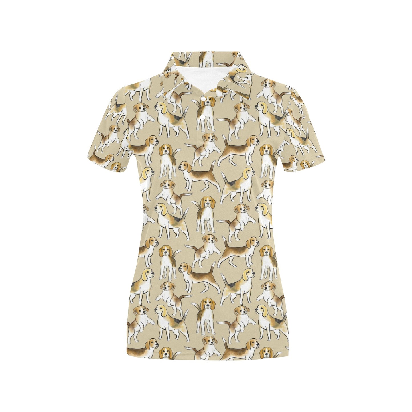 Beagle Pattern Print Design 04 Women's Polo Shirt