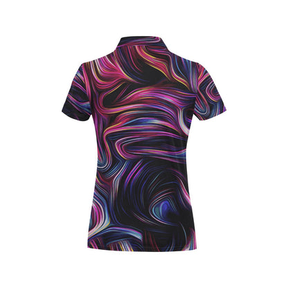 Liquid Pattern Print Design 01 Women's Polo Shirt