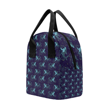 Shark Themed Print Insulated Lunch Bag