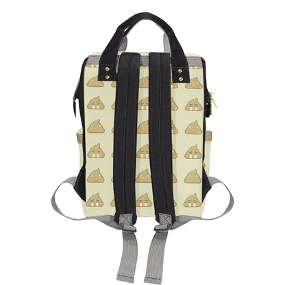 Poop Emoji Pattern Print Design A04 Diaper Bag Backpack