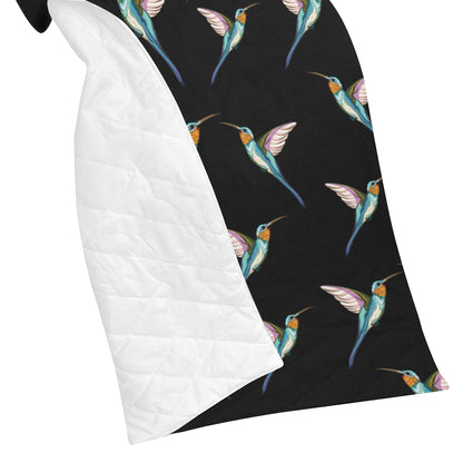 Hummingbird Pattern Print Design 06 Premium Quilt