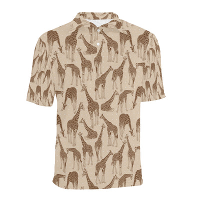 Giraffe Pattern Design Print Men Polo Shirt