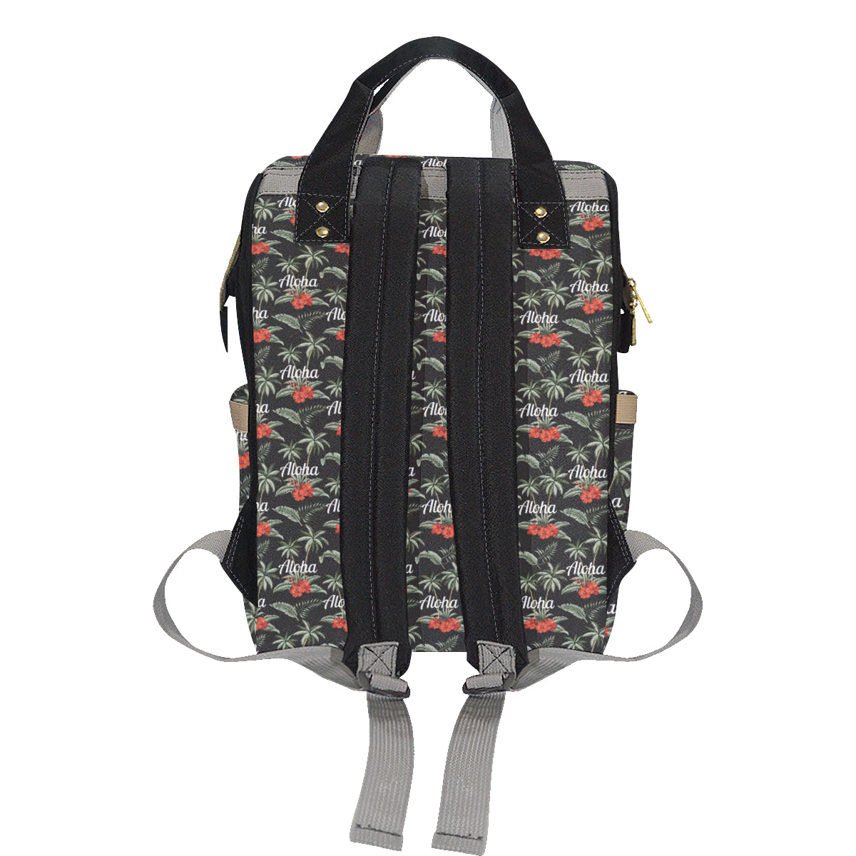 Aloha Palm Tree Design Themed Print Diaper Bag Backpack