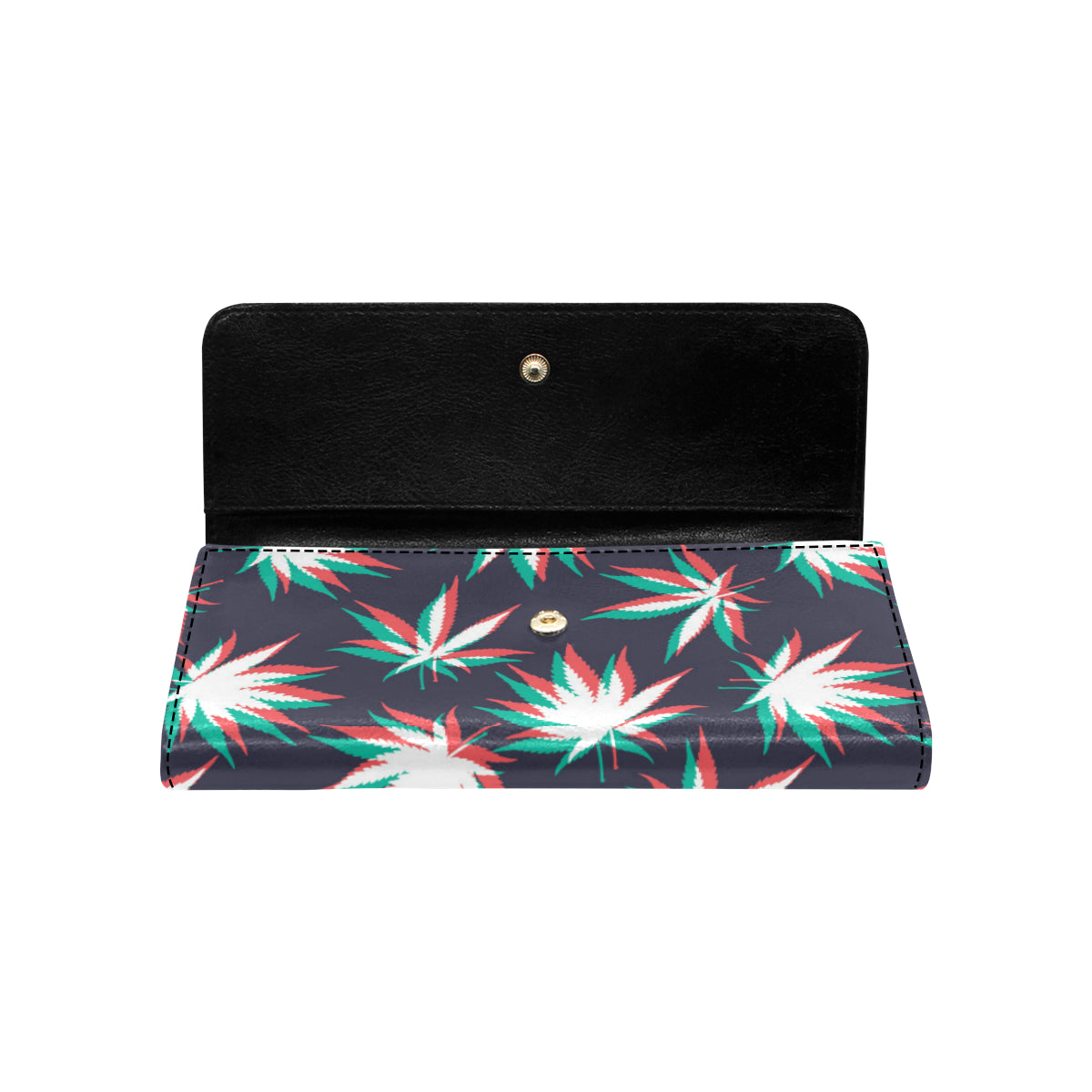Pot Leaf Pattern Print Design A01 Women's Trifold Wallet