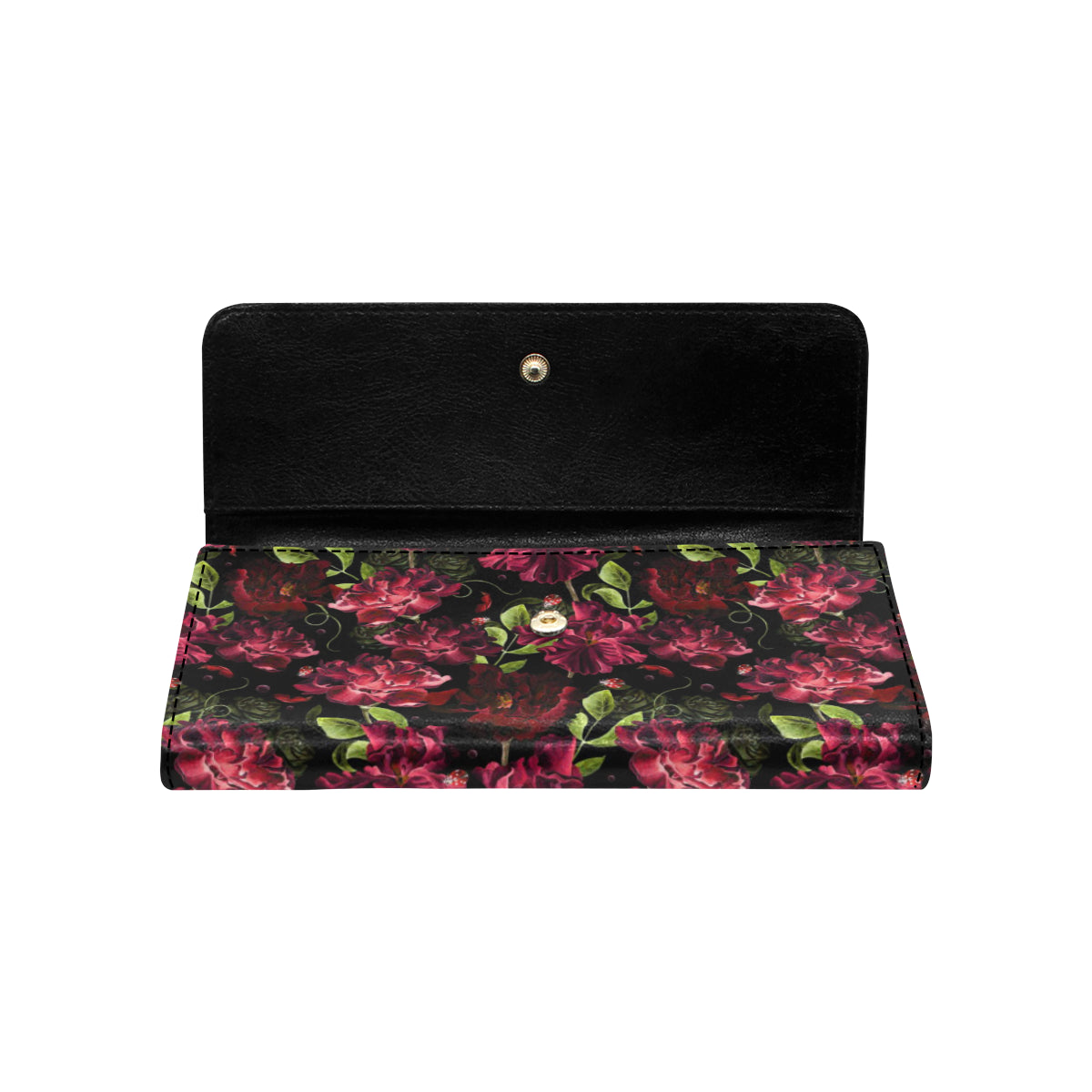 Iris Pattern Print Design IR03 Women's Trifold Wallet