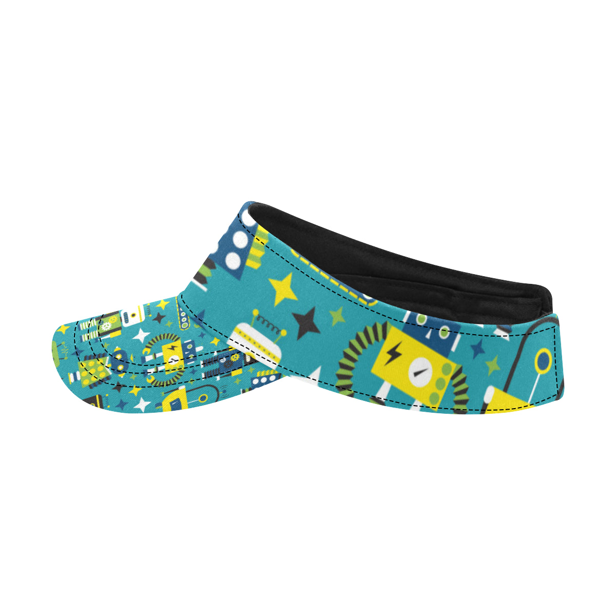 Robot Pattern Print Design A02 Unisex Sun Visor
