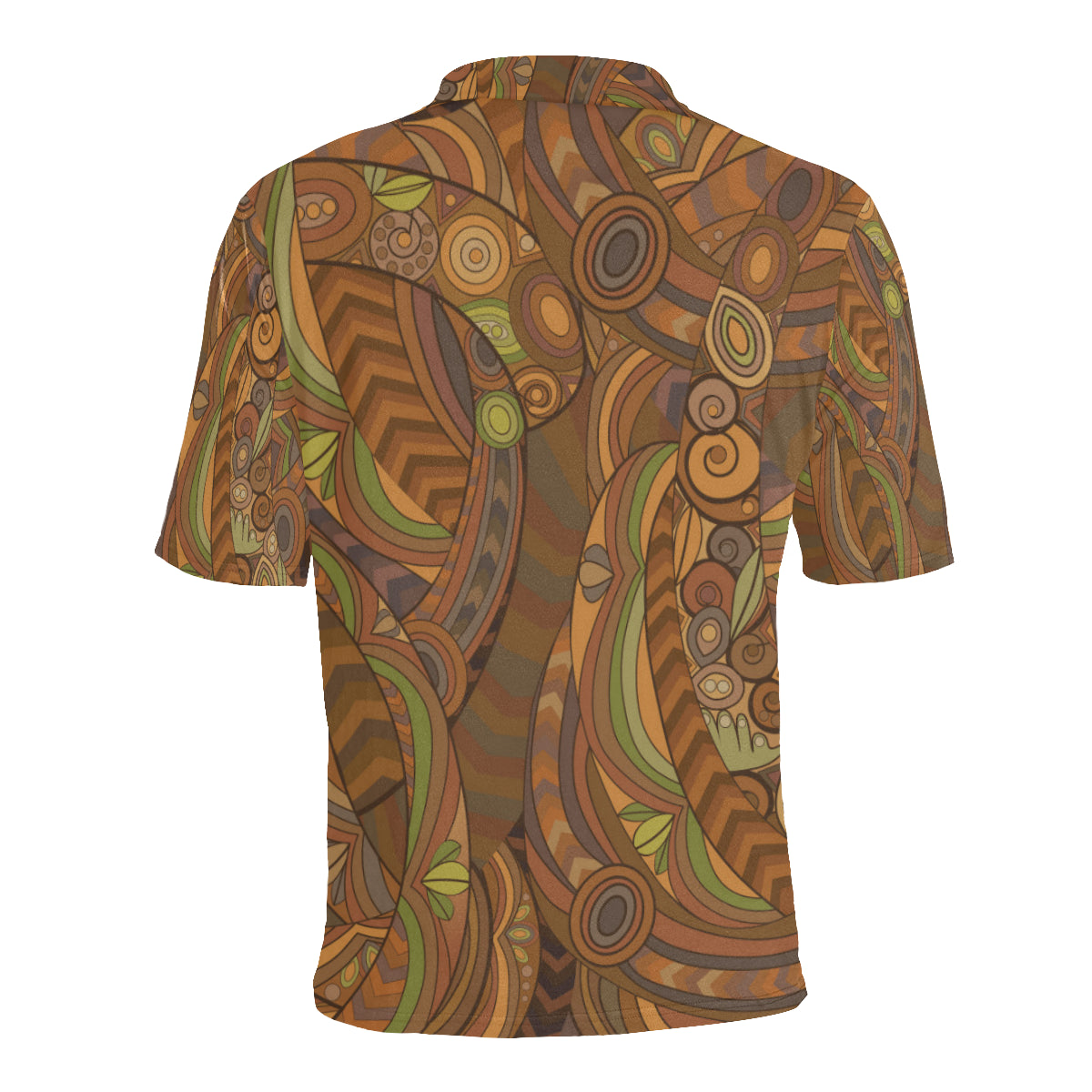 Maori Ornament Design Print Men Polo Shirt