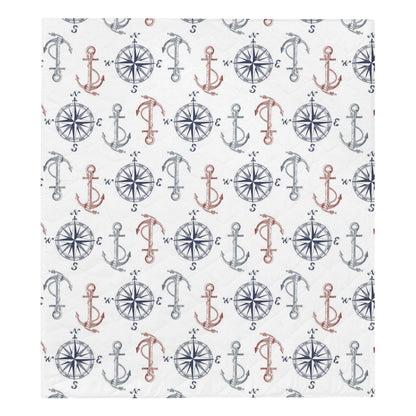 Anchor Pattern Print Design 06 Premium Quilt