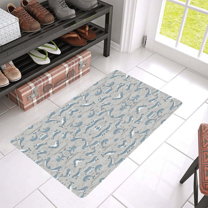 Narwhal Pattern Print Rubber Doormat