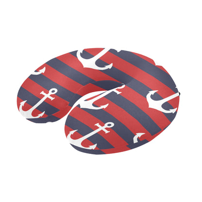 Nautical Pattern Print Design A05 U-Shaped Travel Neck Pillow