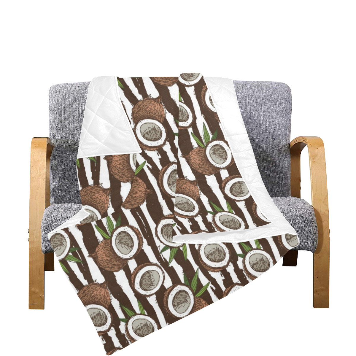 Coconut Pattern Print Design CN04 Premium Quilt