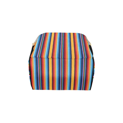 Mexican Blanket Stripe Print Pattern Diaper Bag Backpack