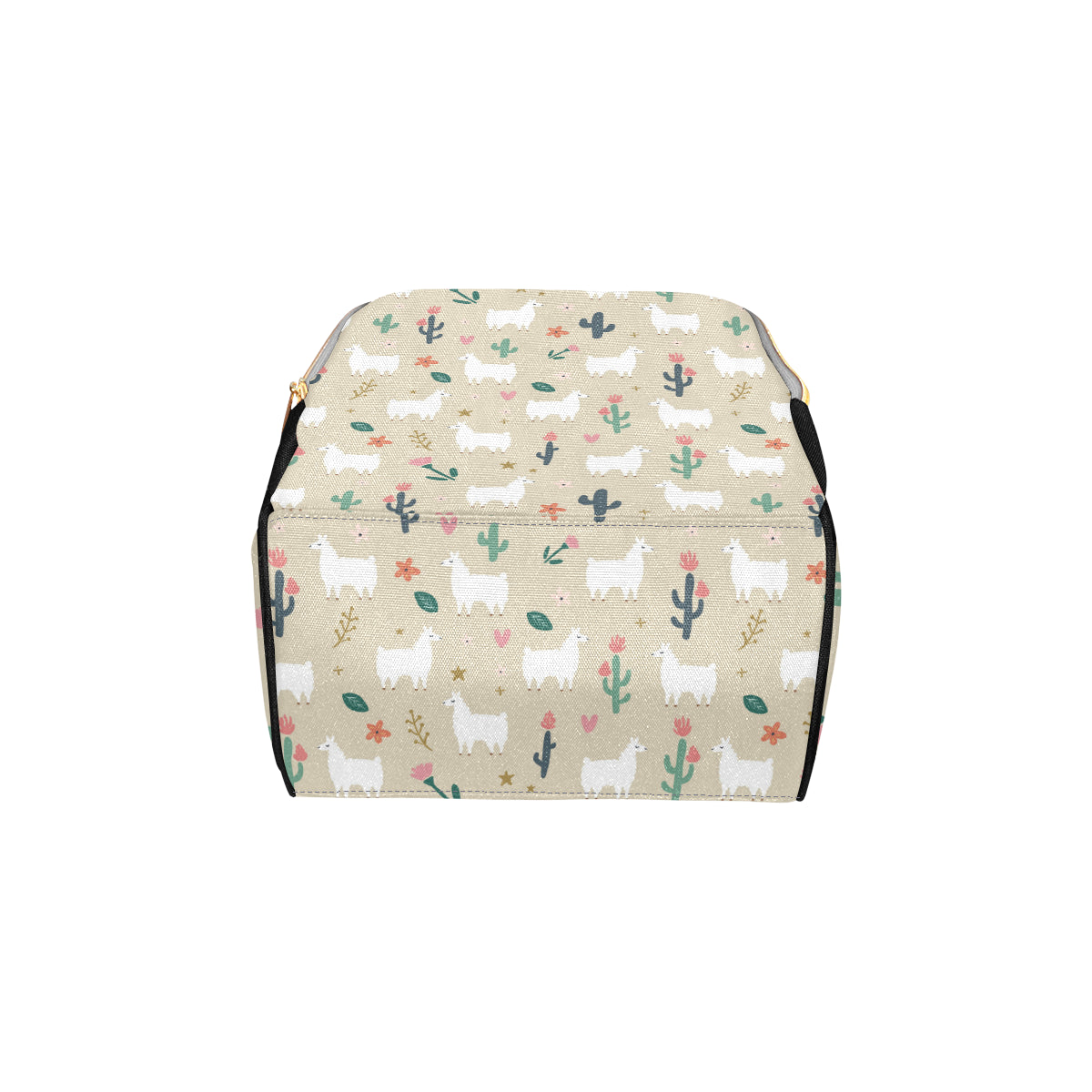 Llama Cactus Pattern Print Design 09 Diaper Bag Backpack