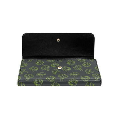 Broccoli Pattern Print Design 01 Women's Trifold Wallet