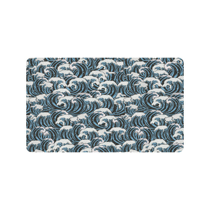 Surf Wave Pattern Print Rubber Doormat