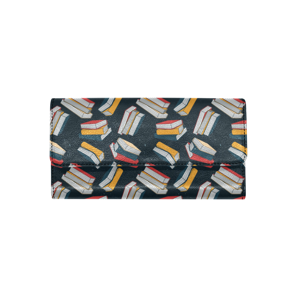 Book Pattern Print Design 07 Women's Trifold Wallet