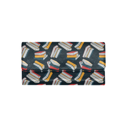 Book Pattern Print Design 07 Women's Trifold Wallet