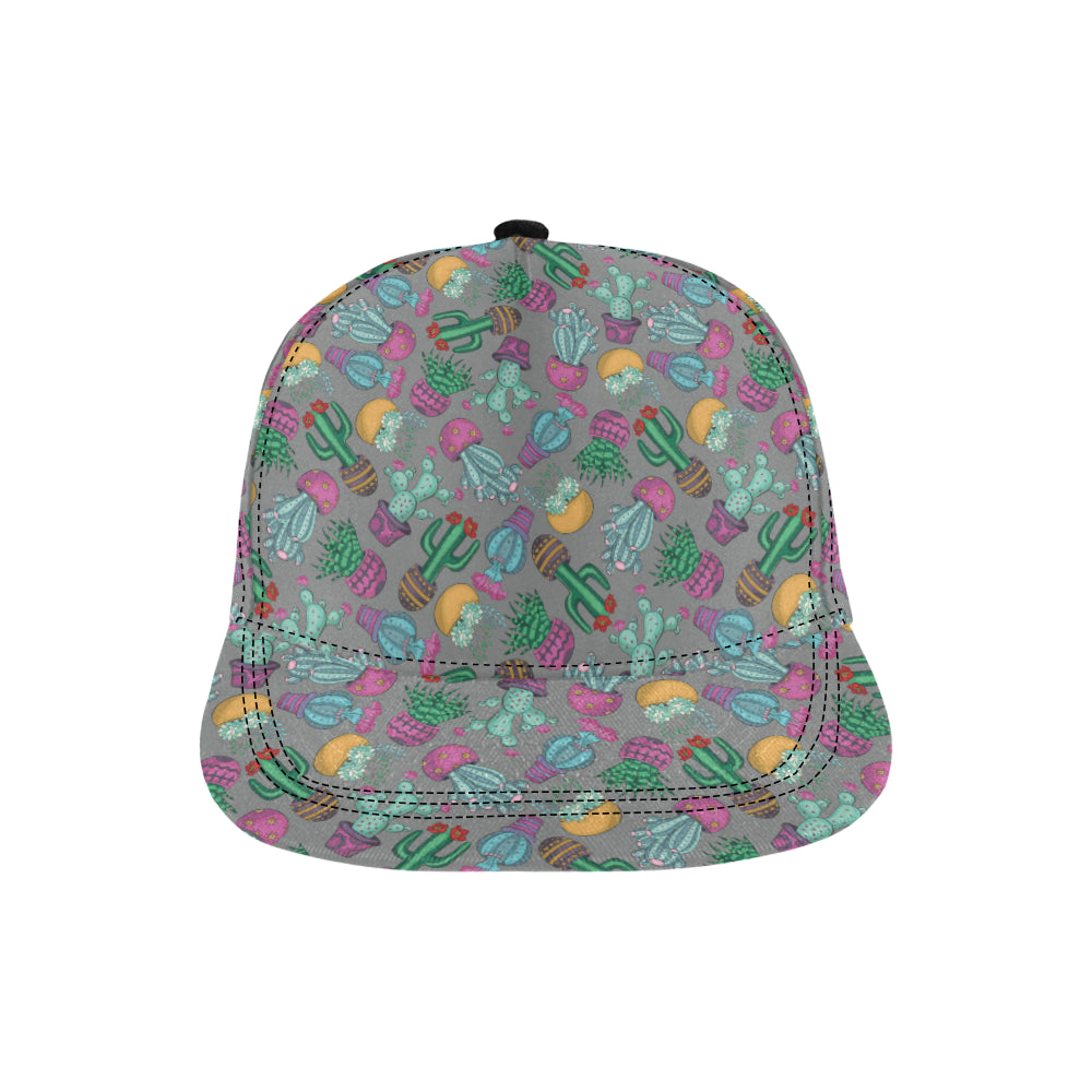 Cactus Colorful Print Pattern Snapback Cap