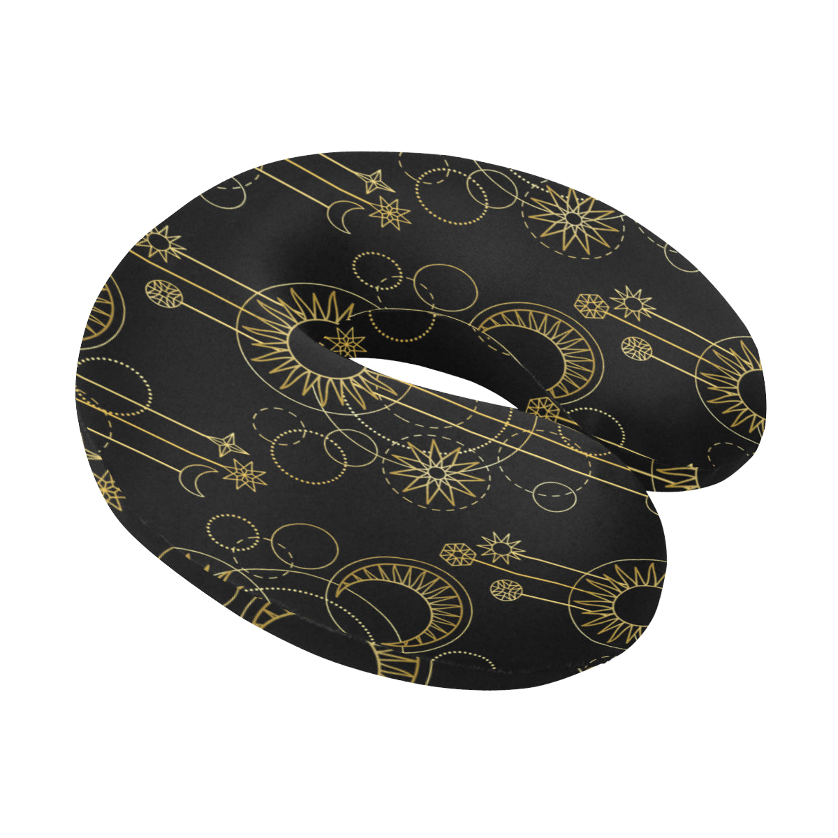 Moon Boho Style Pattern Print Design 01 U-Shaped Travel Neck Pillow