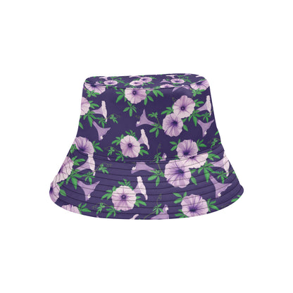 Morning Glory Pattern Print Design MG01 Unisex Bucket Hat